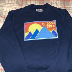 Rowdy Gentleman Navy Blue Crewneck Sweatshirt L